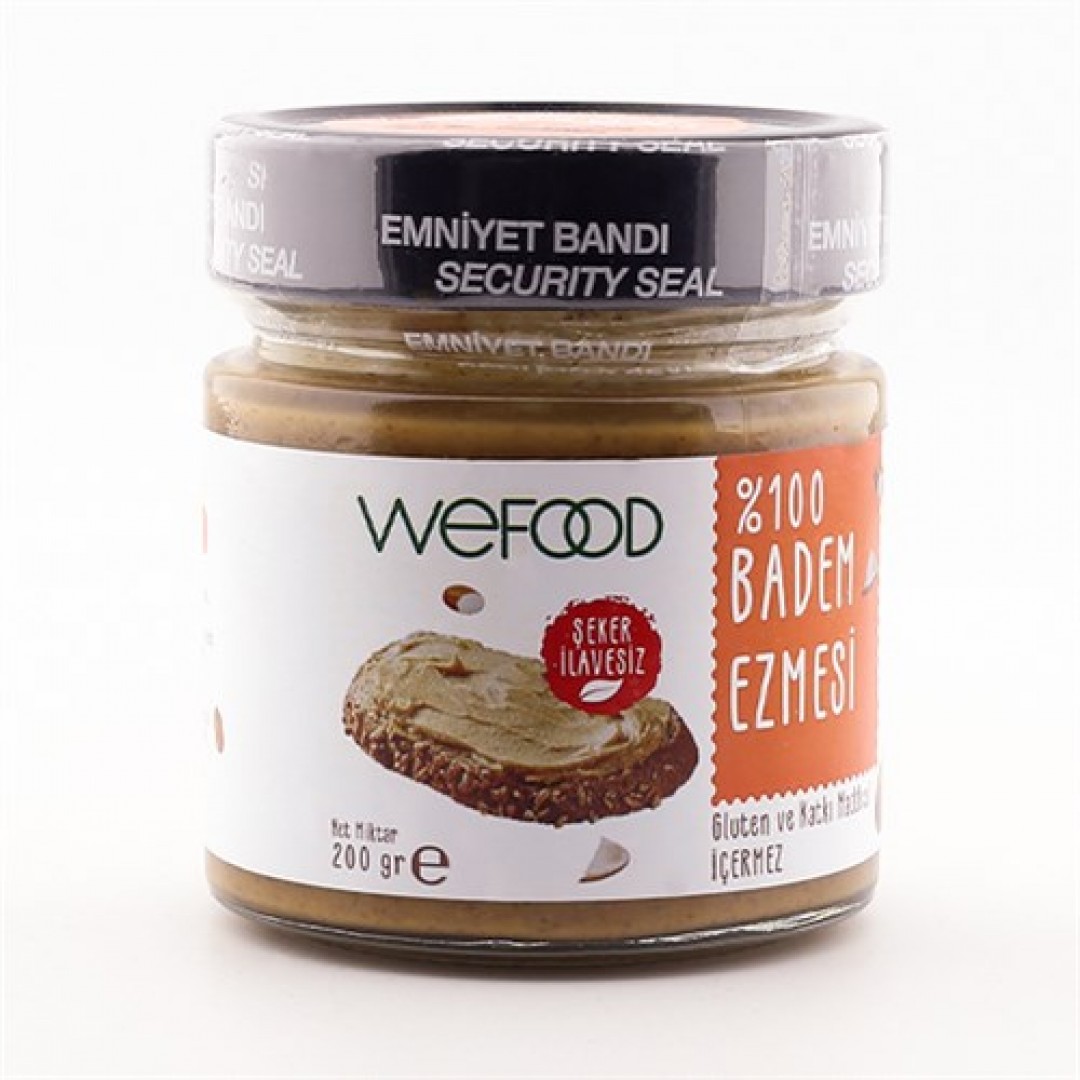 Wefood Şekersiz %100 Badem Ezmesi (200 g)
